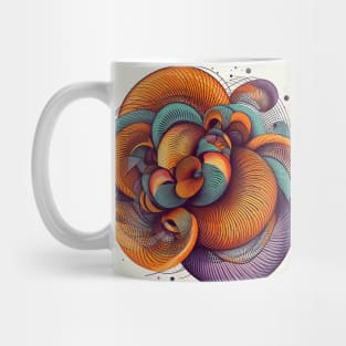 Psychedelic looking abstract illustration of geometric swirls Mug